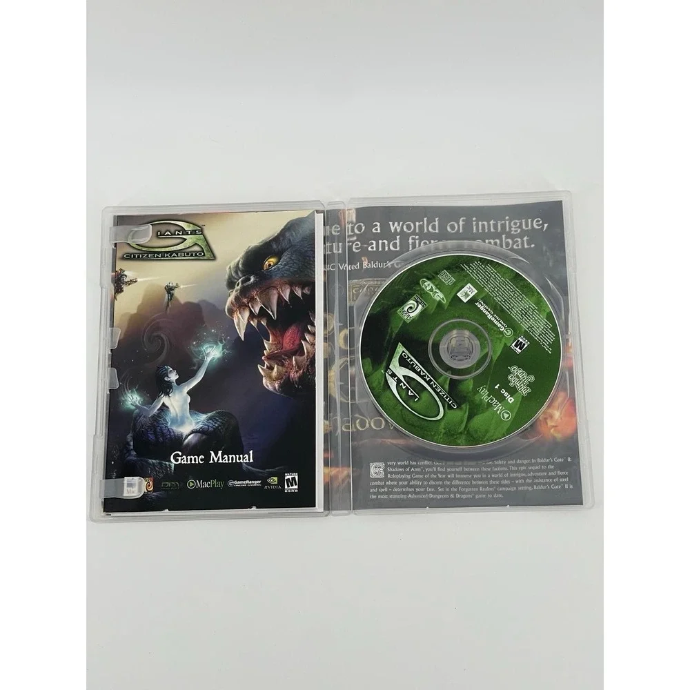 Giants Citizen Kabuto MacPlay CD Game Complete w/ Manual Tested Good Condition